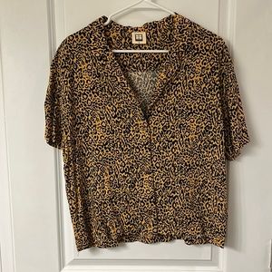Cheetah Collared Shirt